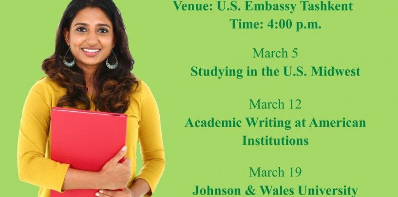 US EMBASSY IN TASHKENT ANNOUNCES CALENDAR OF EVENTS FOR MARCH