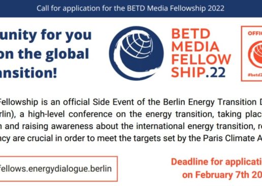 CALL FOR APPLICATION FOR THE BETD MEDIA FELLOWSHIP 2022
