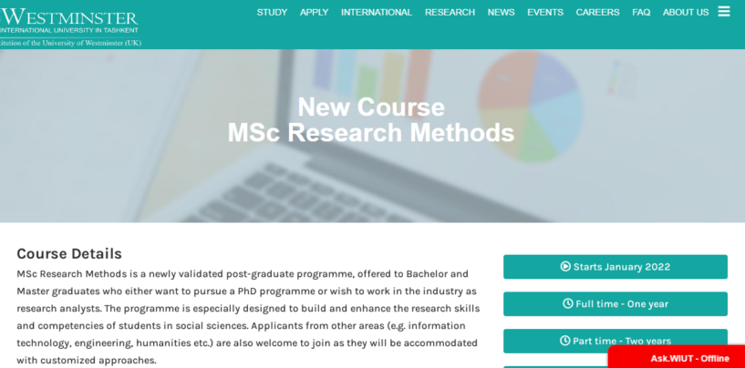 ‘MSC RESEARCH METHODS’ A NEWLY VALIDATED POST-GRADUATE PROGRAMME