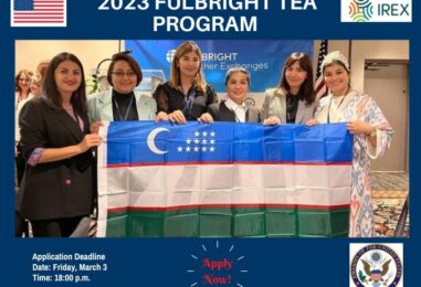 ONLINE APPLICATION FOR THE FULBRIGHT TEACHING EXCELLENCE AND ACHIEVEMENT (TEA) PROGRAM IS NOW OPEN