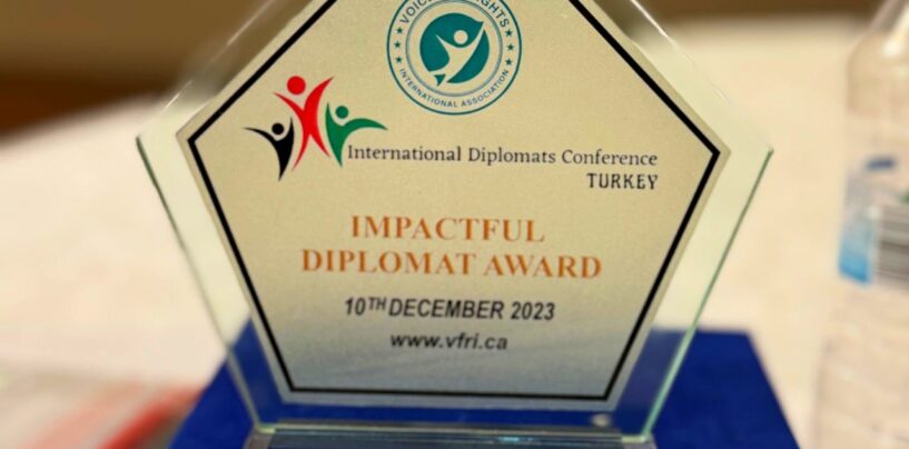 A REPRESENTATIVE OF OUR COUNTRY BECAME THE WINNER OF THE “IMPACTFUL DIPLOMAT AWARD”