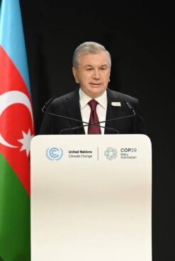 WITHIN THE FRAMEWORK OF COP 29, THE PRESIDENT OF UZBEKISTAN PUT FORWARD A NUMBER OF INITIATIVES REGARDING GLOBAL CLIMATE CHANGE