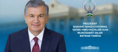 FESTIVE GREETINGS FROM PRESIDENT SHAVKAT MIRZIYOYEV ON DEFENDERS OF THE MOTHERLAND DAY