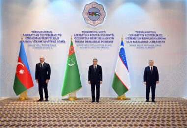 O‘ZBEKISTON, TURKMANISTON VA OZARBAYJON YETAKCHILARINING UCHRASHUVI BO‘LIB O‘TDI