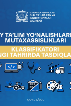 THE CLASSIFIER OF HIGHER EDUCATION FIELDS AND SPECIALTIES APPROVED IN A NEW EDITION