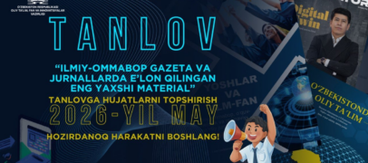 ENG YAXSHI MATERIAL TANLOVIGA ARIZALAR QABULI BOSHLANDI!